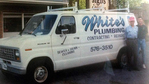 truckwithRodgerAndDad_White’s_Plumbing